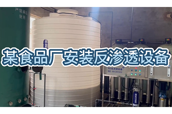 食品廠安裝反滲透設備，生產質量好的食品，好水質是前提！