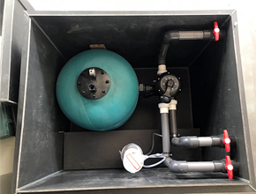 遼寧省沈陽市某游泳池用水處理側(cè)開砂缸設(shè)備